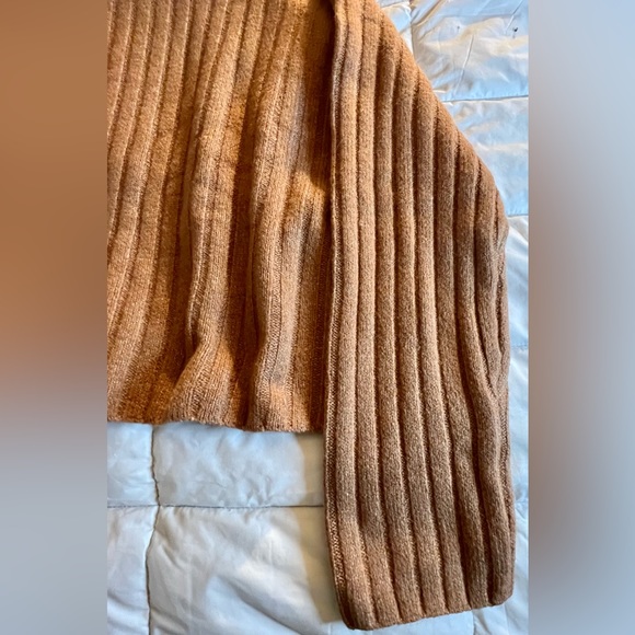 NWT Open Edit Camel colored ribbed mock neck sweater. Women’s size medium. - Picture 3 of 7